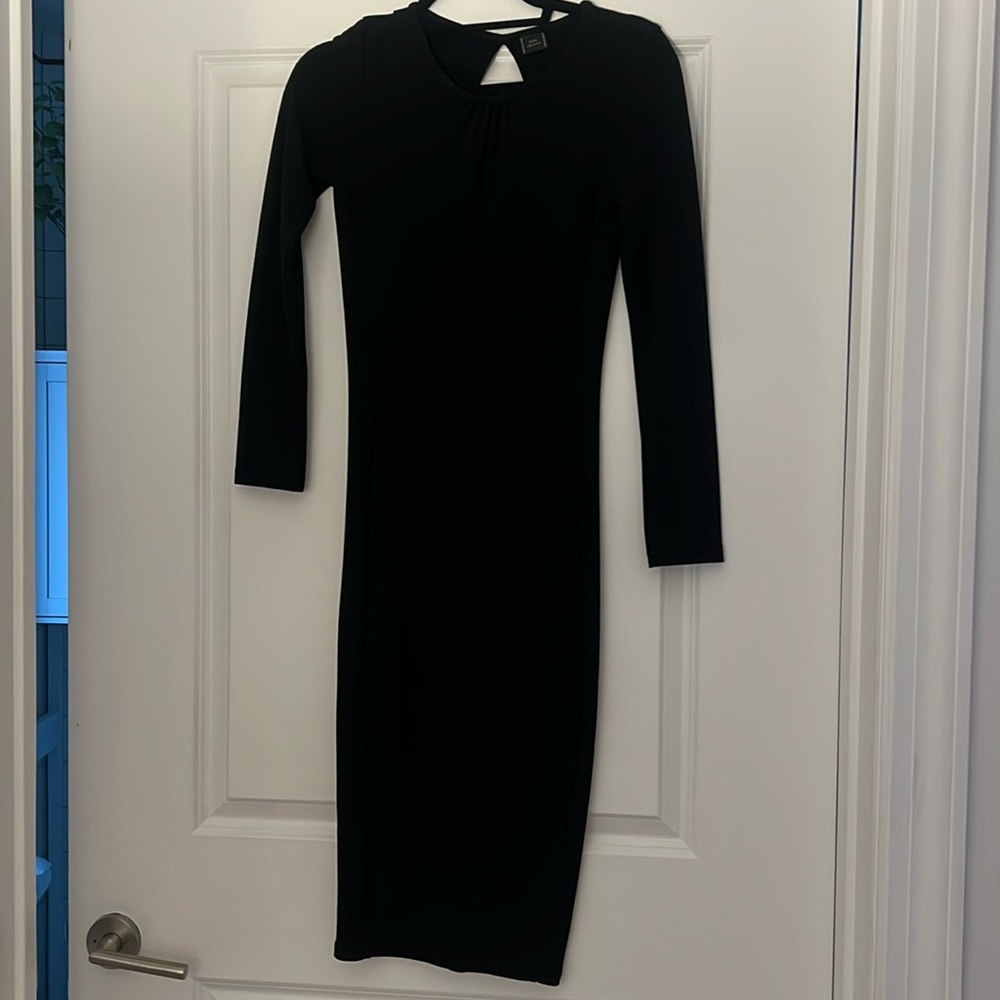 Chic long sleeve midi dress